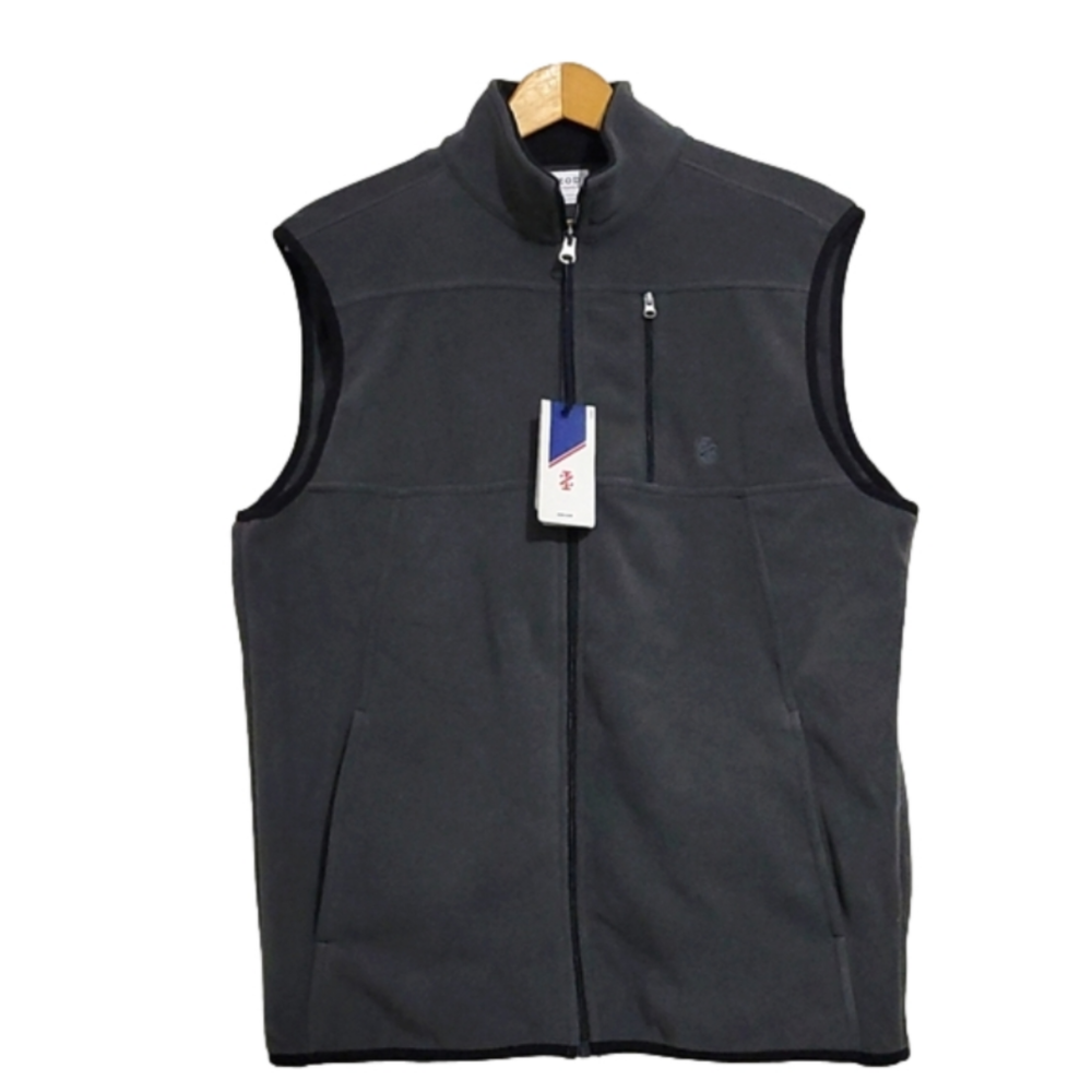 IZOD NWT's Gray Fleece Vest Sz S
